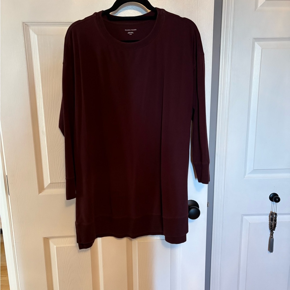 Eileen Fisher Burgundy Top